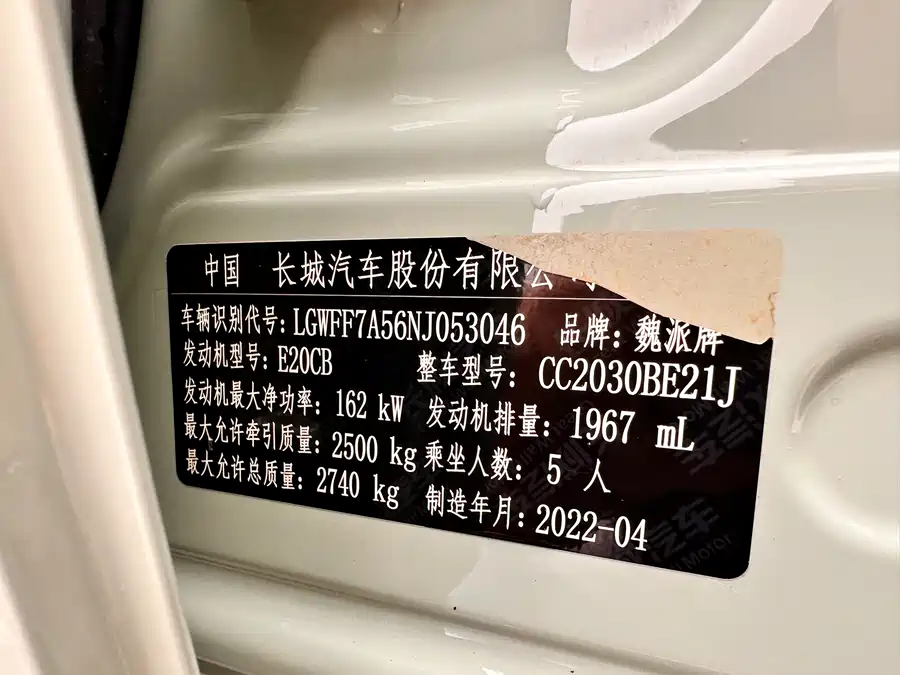 Used GWM Tank 300 2021 2.0T Fenglin Iron Cavalry