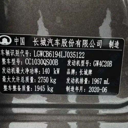 Used GWM Cannon 2019 2.0T automatic gasoline two-wheel drive comfort version GW4C20B